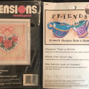 DIMENSIONS Needlepoint (FRIENDS, ROSES in Lace)